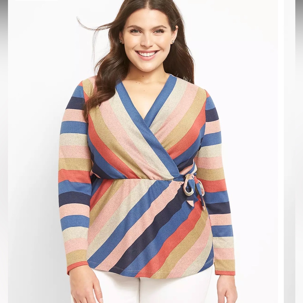 V-Neck Wrap Knit Top